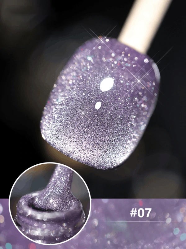 Glitzernder Katzenaugen-Nagellack