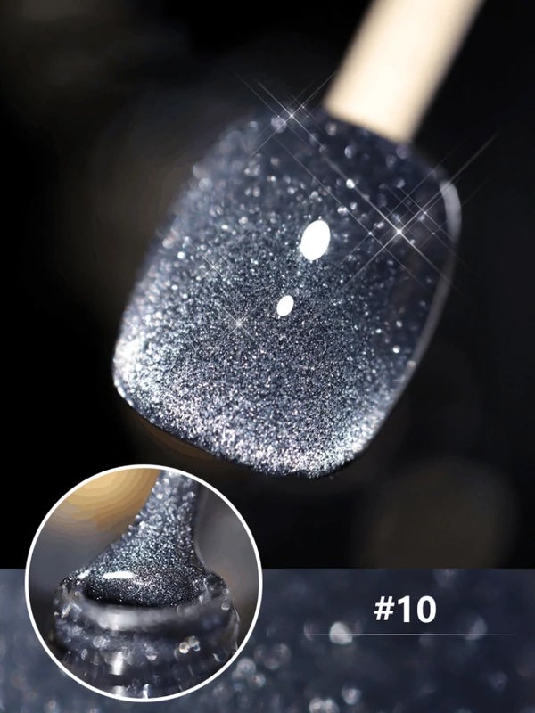 Glitzernder Katzenaugen-Nagellack