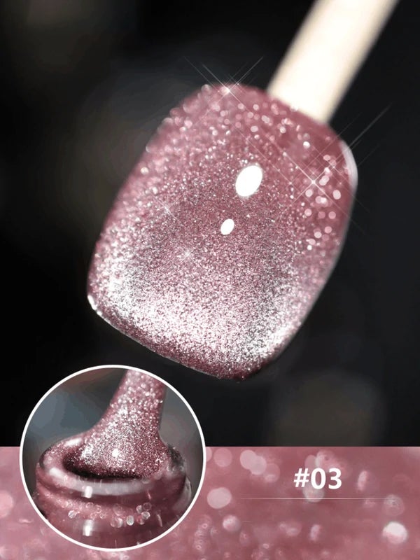 Glitzernder Katzenaugen-Nagellack