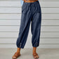 🔥50% rabatt🔥Damenhose aus Baumwoll-Leinen-Mischung mit weitem Bein und lockerer Passform
