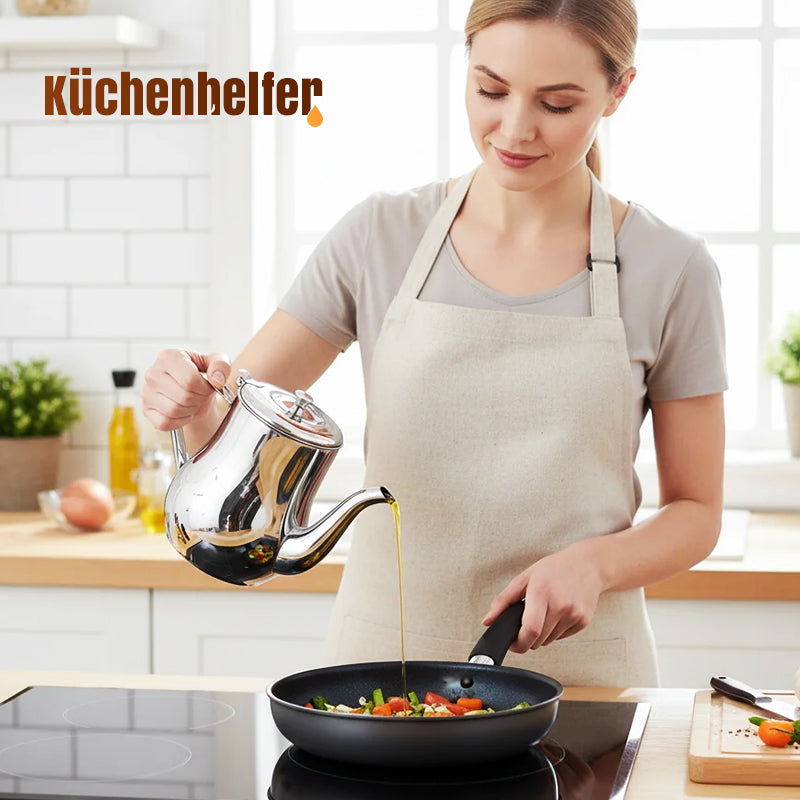 🔥🍳 BEGRENZTE STÜCKZAHL – 50% RABATT! SOLANGE DER VORRAT REICHT! Edelstahl-Ölfiltertopf – Fettfreies Frittieren, sauber & wiederverwendbar – Perfekt für Küche & Camping ✨