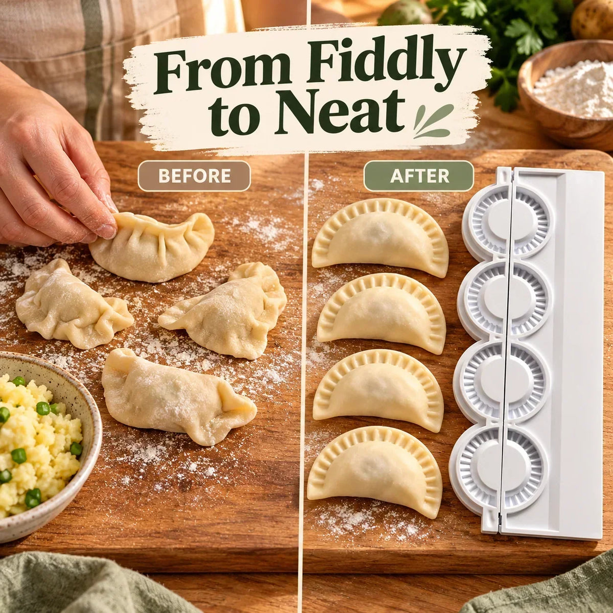 🎁Neuheiten 50% RABATT💥PIEROGIES Teigtaschenformer – Küchen-Knödelform & Teigtaschenpresse