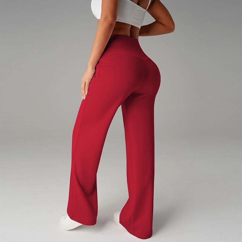 🎉 Neujahrsgeschenk – 50% RABATT!👖 Damen-Hochtaillen-Weitbeinhose: Echte Taschen + Stretchstoff – Bequem & stylisch für jeden Tag!