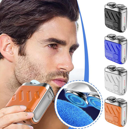 2025 Neues Design✨🎁Tragbarer rotierender Elektrorasierer mit zwei Ringen