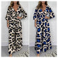 🔥🍃Jumpsuit mit V-Ausschnitt und Leopardenmuster