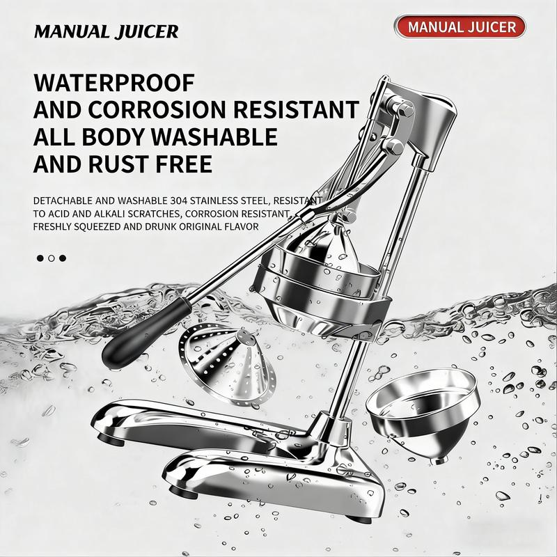 🍊🌀 Manuelle Zitruspresse – 50% RABATT! Edelstahl, robuste Aluminiumpresse – perfekt für Orangen, Zitronen & Granatäpfel. 🥤