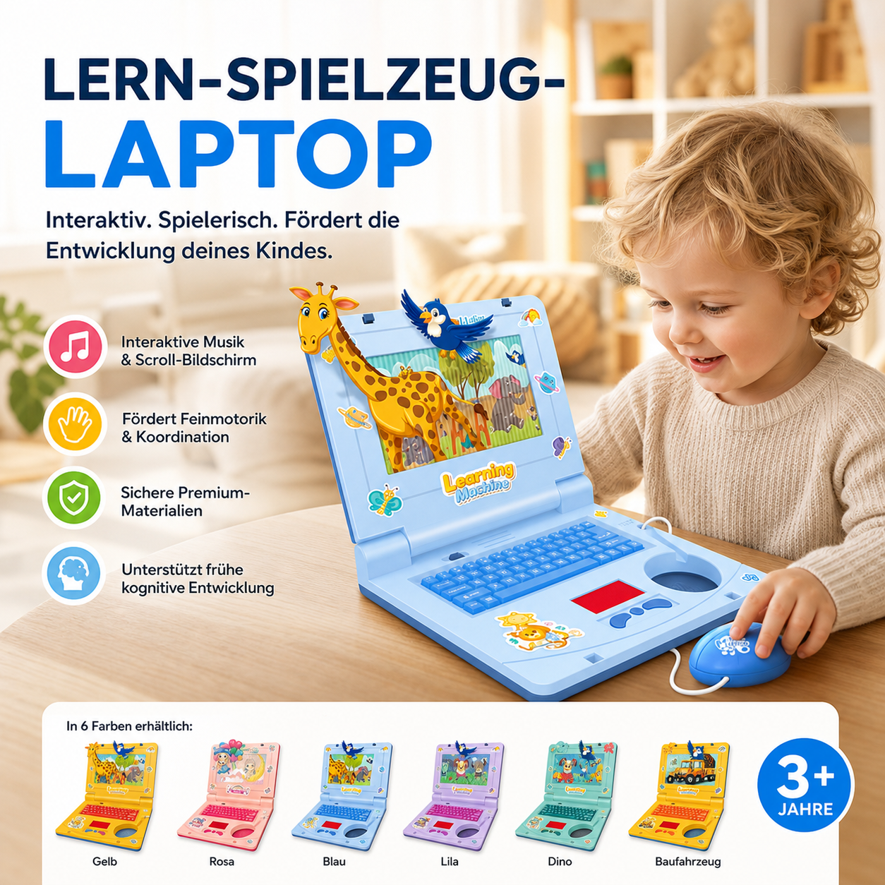 🎉 Sonderangebot heute! 🌈 Elektronischer Kinder-Laptop