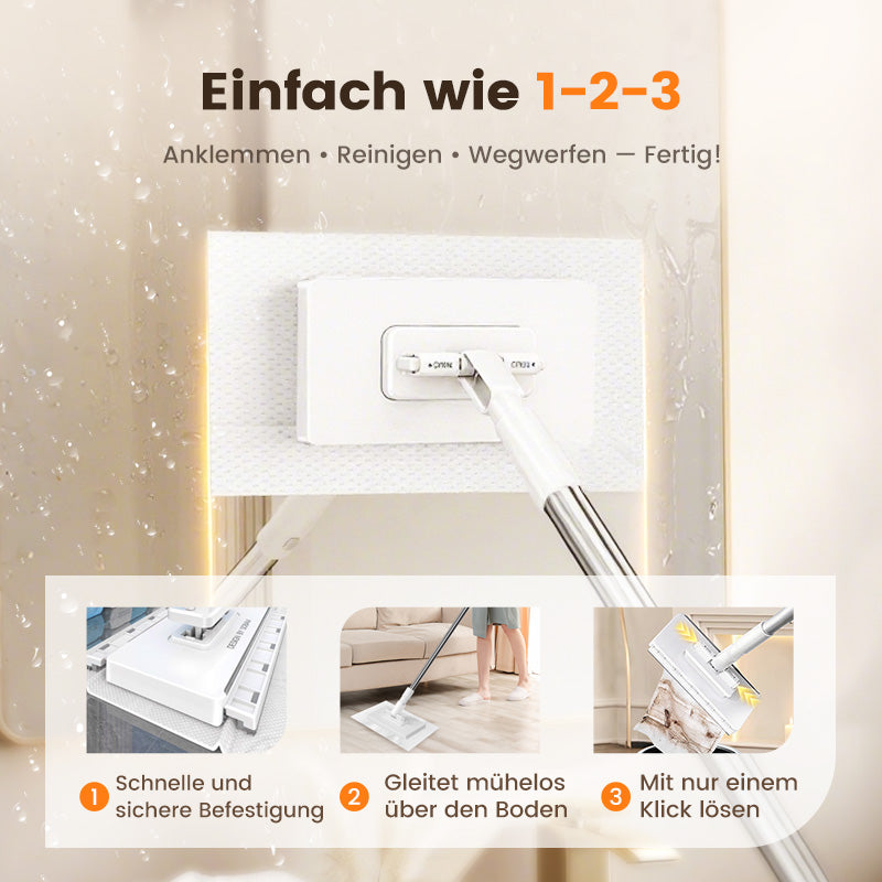 🧹50 % Rabatt! ✨ Einweg-Staubmopp mit 4/10 wiederverwendbaren Bezügen – Praktisch und effektiv 💥🌟
