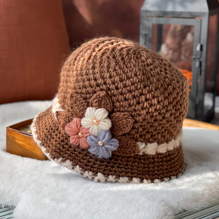 🎄Handgefertigte gestrickte Wollmütze