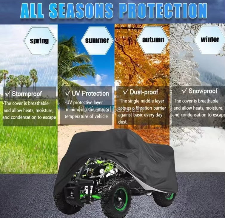 210D wasserdichte ATV-Abdeckung für Quad und Vierrad, robuster Wetterschutz