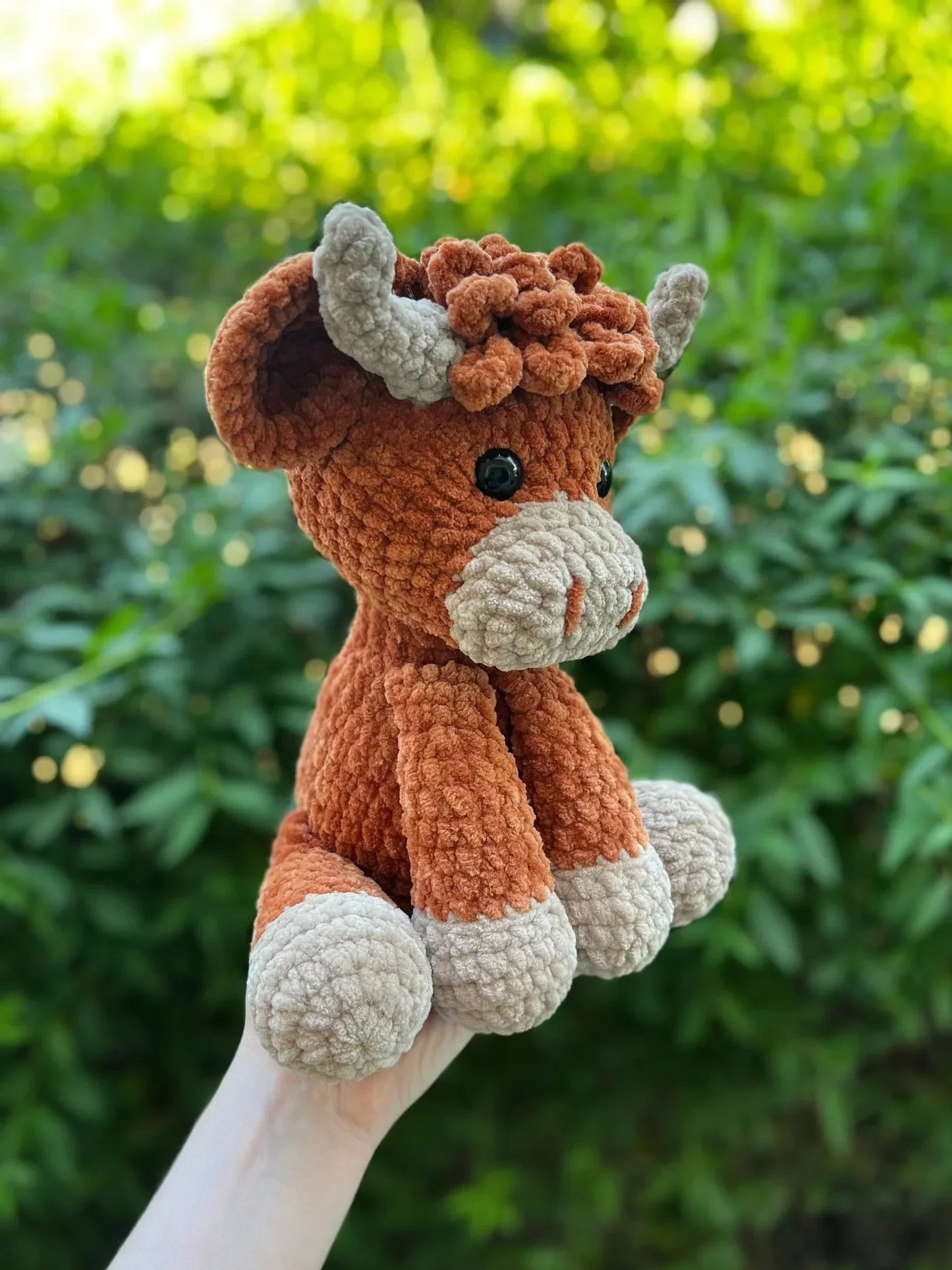 🎅Weihnachtsverkauf 50 % Rabatt!!🎄🔥Häkelanleitung für Highland Cow Amigurumi🐮 – DIY-Set & fertiges Plüschtier