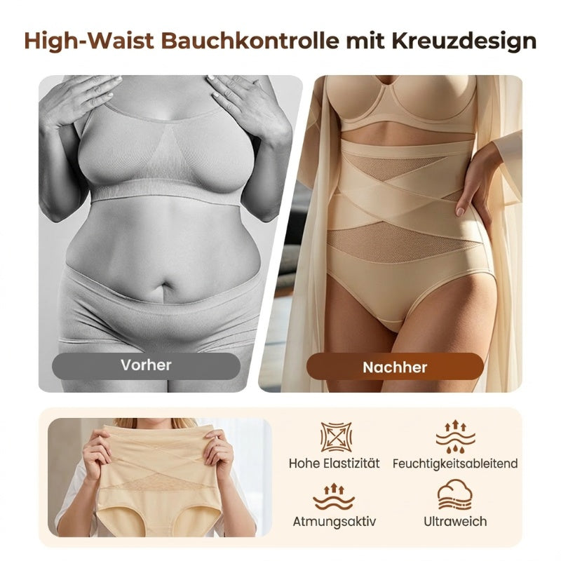 Hoch taillierte Formhose in Übergröße mit Bauchstraffung
