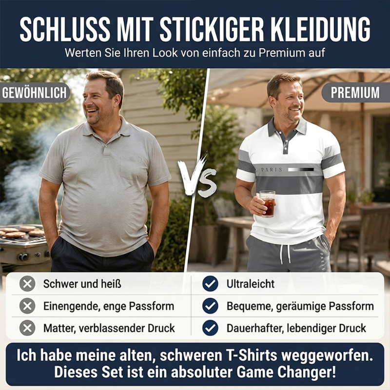 👕 2-teiliges Hemd- & Shorts-Set für Herren – bequem, atmungsaktiv & vielseitig für Sommer, Freizeit & Reisen | 50% Sommer-Sale ☀️🩳