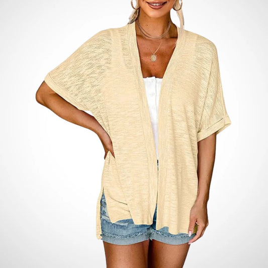 🔥LETZTER TAG 49 % RABATT🔥Stilvoller, fließender Kurzarm-Cardigan👚