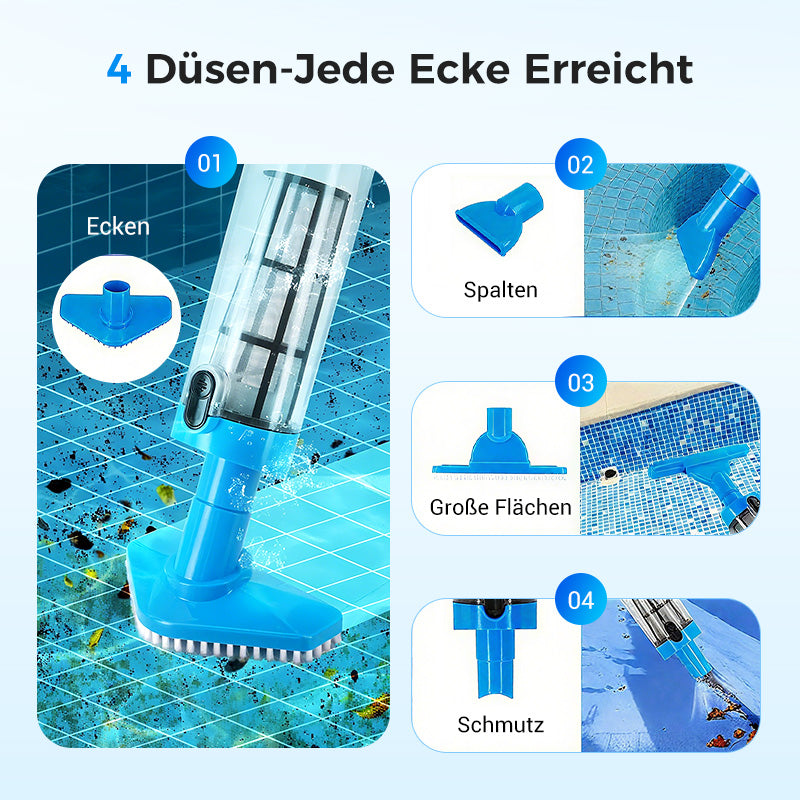 🎁BIS ZU 50 % RABATT⏳ 3-in-1 Kabelloser Wieder - aufladbarer Poolsauger mit Hochleistungs - motor