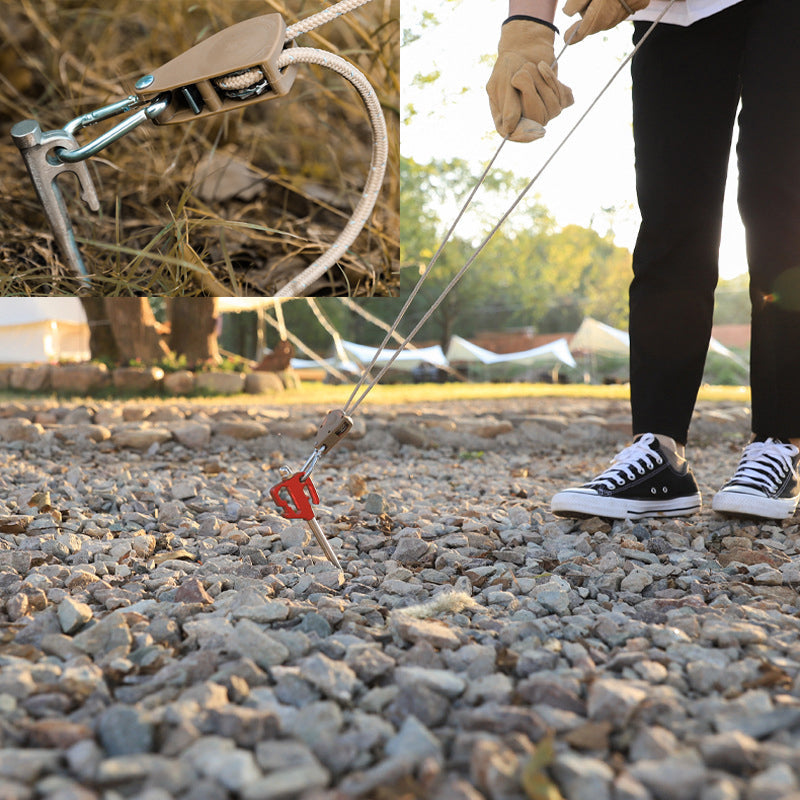 🪢Tragbares verstellbares Fix-Campingseil🌳