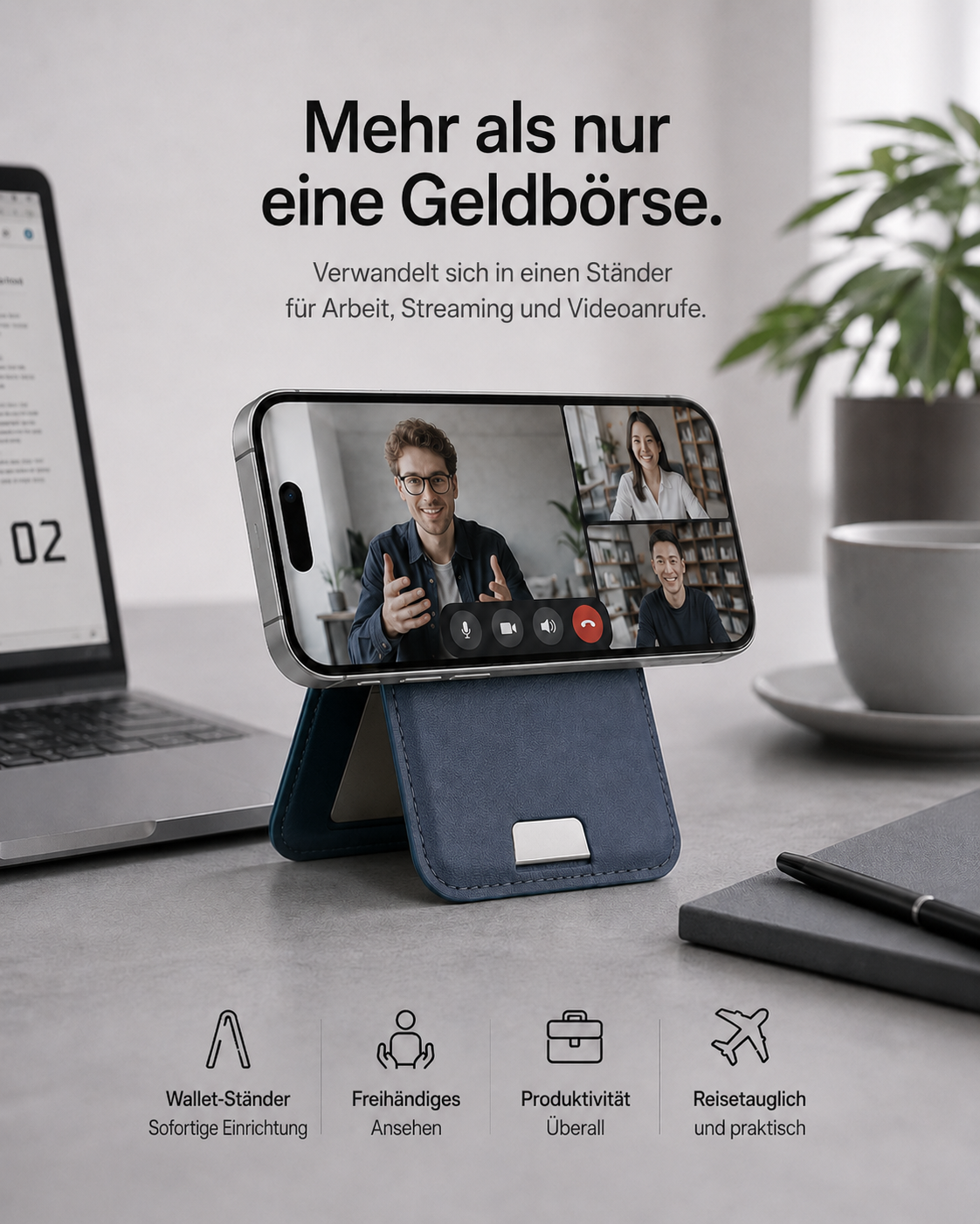 🌞Frühlingserwachen: 50% Rabatt!🔥Smartes MagSafe Portemonnaie aus echtem Nappaleder – mit Apple Find My™ & Google Find Hub™, RFID-Schutz und kabellosem Laden