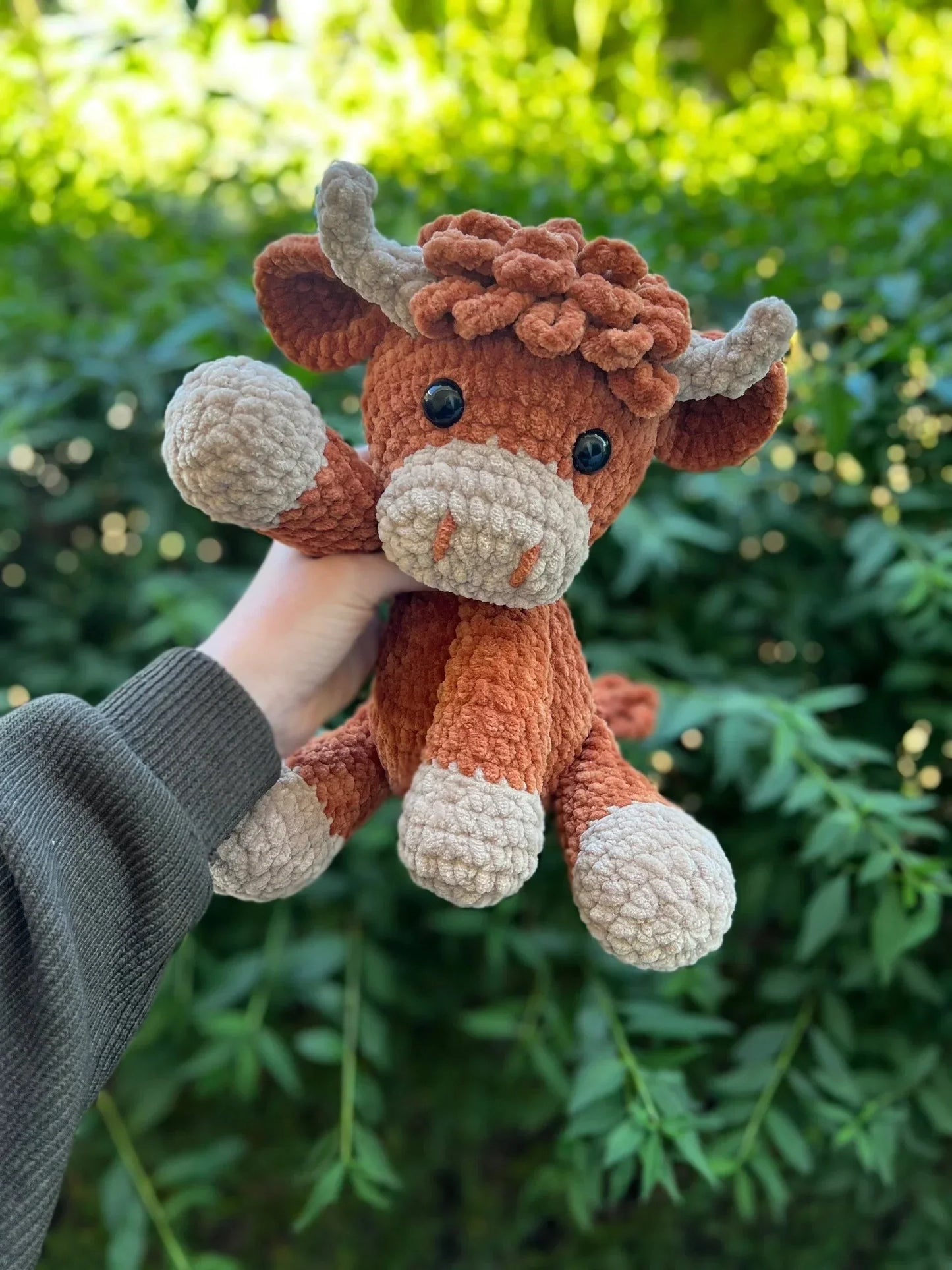 🎅Weihnachtsverkauf 50 % Rabatt!!🎄🔥Häkelanleitung für Highland Cow Amigurumi🐮 – DIY-Set & fertiges Plüschtier
