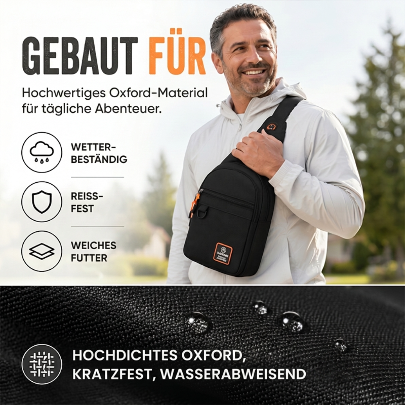 🎒 50% RABATT! 💼 Wasserdichte Umhängetasche mit mehreren Fächern – Verstellbarer Trageriemen – Ideal für Alltag, Reisen oder Ausflüge – trockener & sicherer Stauraum 🌧️✨