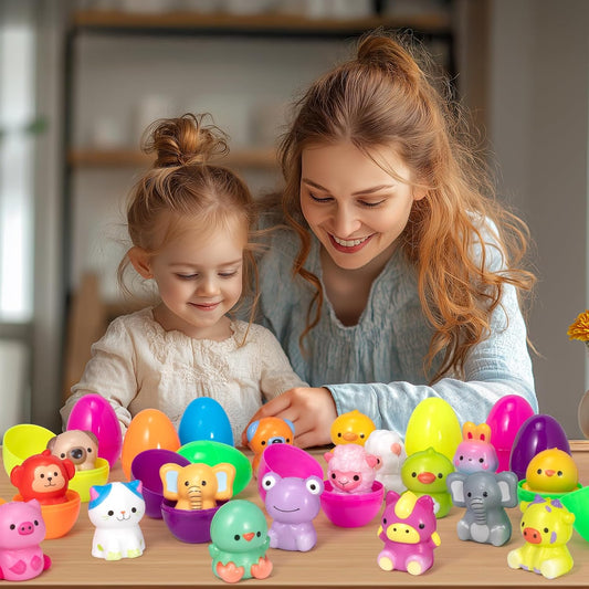 🔥12/24 STÜCK OSTER-EIER MIT LANGSAM AUFGEHENDEN SQUISHY-SPIELZEUGEN