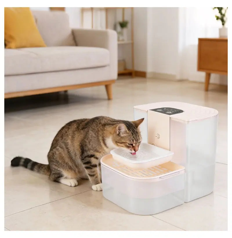 Kabelloser Trinkbrunnen für Haustiere, 4,5 l, automatischer Trinkwasserspender für Katzen und Hunde mit Filter, wie abgebildet