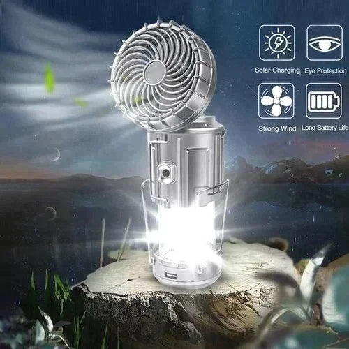 🌞Sommer-Schnäppchen 50% Rabatt🔥Tragbare LED-Camping-Laterne mit Ventilator💡