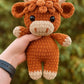 🎅Weihnachtsverkauf 50 % Rabatt!!🎄🔥Häkelanleitung für Highland Cow Amigurumi🐮 – DIY-Set & fertiges Plüschtier
