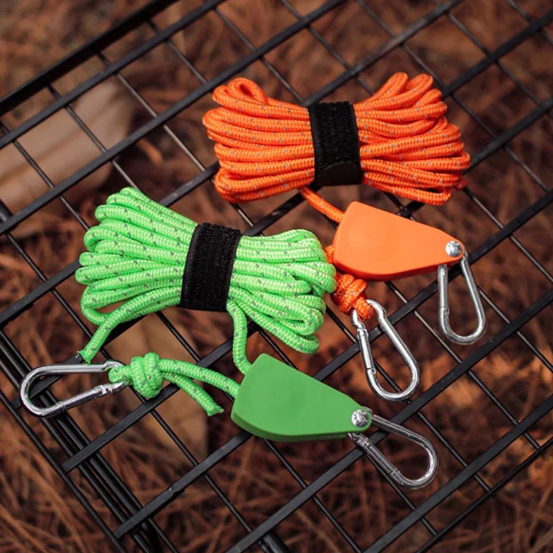 🪢Tragbares verstellbares Fix-Campingseil🌳