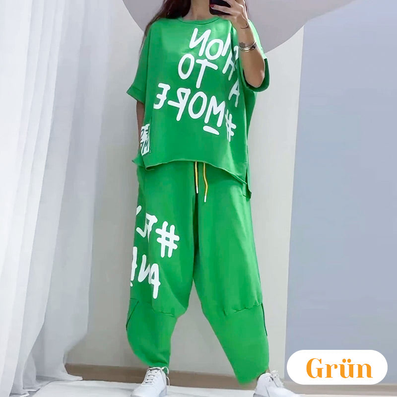 🔥Aujourd'hui 50% de réduction🔥Zweiteiliges Freizeit-T-Shirt-Set