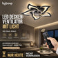 💡LED Deckenventilator mit Fernbedienung, geräuschloser reversibler Gleichstrommotor, modernes dimmbares Einbauleuchten für Schlafzimmer und Wohnzimmer✨