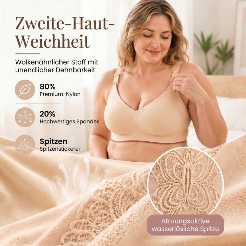🎁Angebot: 50 % Rabatt⏳BH ohne Bügel mit Schmetterlingsstickerei