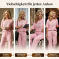 🌻Sommer-Hot-Sale - 50% Rabatt🌸Lässiges zweiteiliges Set für Frauen, einfarbiger Pullover und lockere Hose