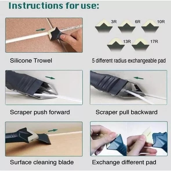 🔥 Heute -50 %! 🔧 3-in-1 Silikon-Fugenwerkzeug – entfernen, auftragen & glätten mit nur einem Werkzeug