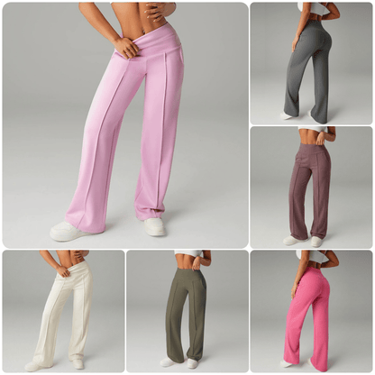 🎉 Neujahrsgeschenk – 50% RABATT!👖 Damen-Hochtaillen-Weitbeinhose: Echte Taschen + Stretchstoff – Bequem & stylisch für jeden Tag!