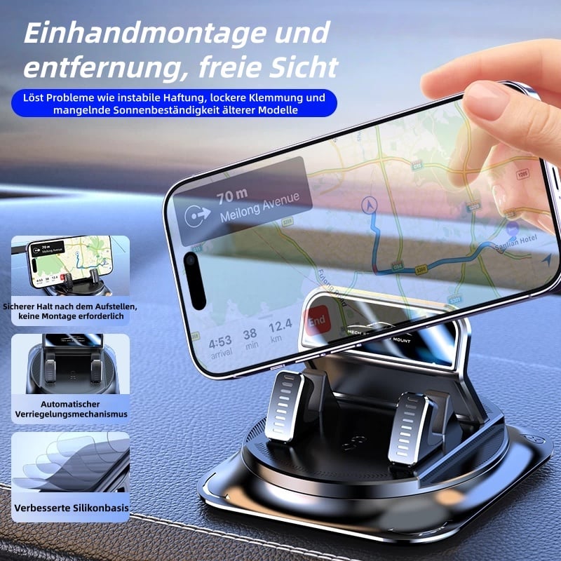 🚗KAUFE 2, ERHALTE 1 GRATIS!⏰Drehbarer Auto-Handyhalter fürs Armaturenbrett – 360° verstellbar & rutschfest – Perfekt für Navigation oder Freisprechfunktion – sicherer Halt auf allen Untergründen 📱
