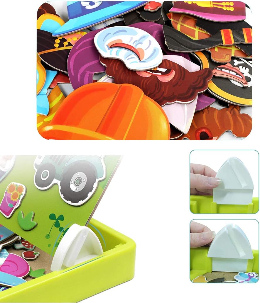 🎨Magnetisches Puzzle Gesichter-Anziehspiel Reisespiel Doppelseitiges Vorschulerziehungs-Lernspielzeug für Kinder