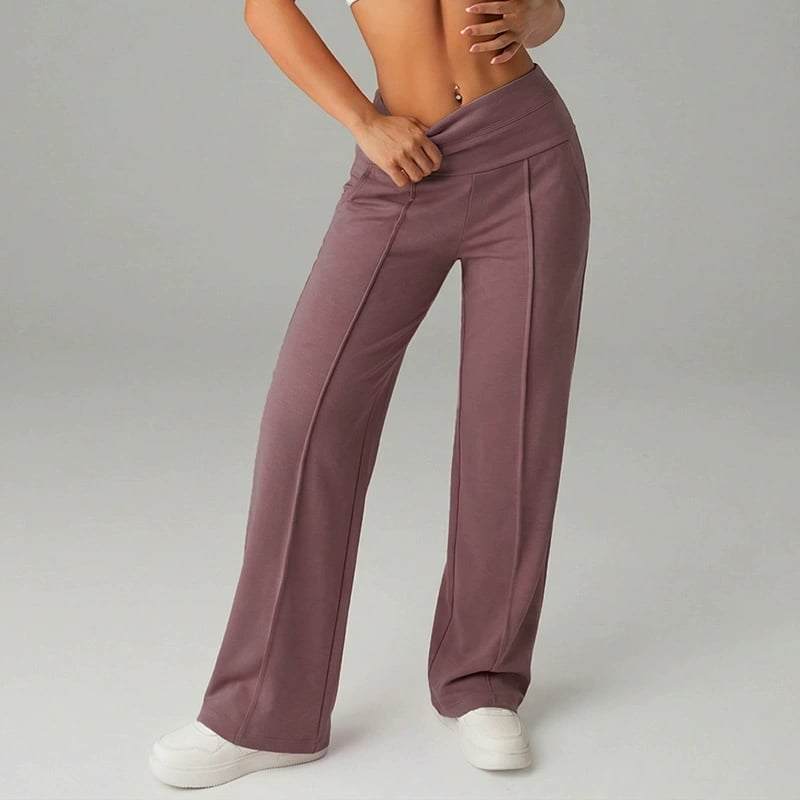 🎉 Neujahrsgeschenk – 50% RABATT!👖 Damen-Hochtaillen-Weitbeinhose: Echte Taschen + Stretchstoff – Bequem & stylisch für jeden Tag!
