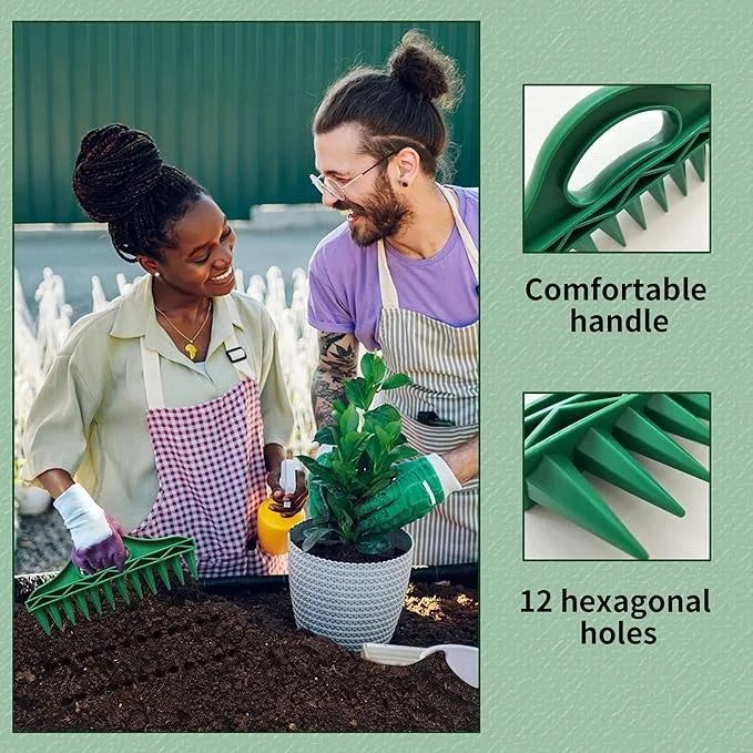 ⏳Begrenzte Zeit 50% Rabatt💥🌱Garten-Saatgutabstandshalter & Dibbler - 12-Loch-Präzisions-Pflanzwerkzeug