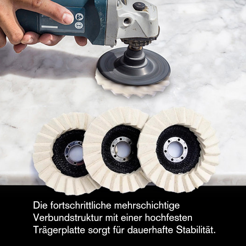 ✨ KAUFE 1, ERHALTE 1 GRATIS ! 🔧 Polierscheibe aus Wollfilz – Einfach zu Handhaben, Schonend für Oberflächen & Professionelles Ergebnis 🧽