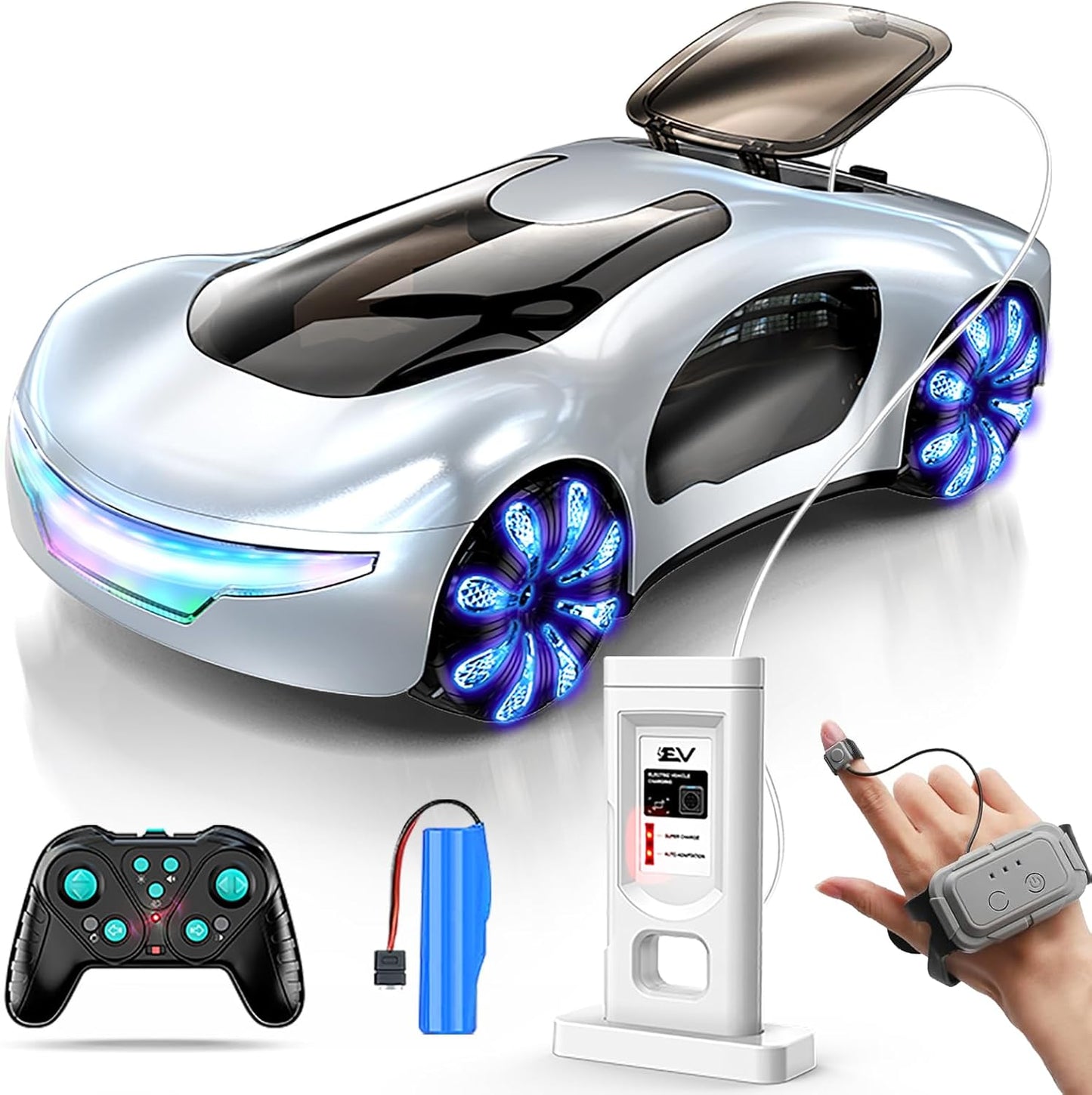 Handgesteuerter Sensor-Science-Fiction-Supersportwagen
