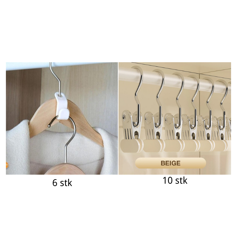 👔 50% RABATT! 🏠 Ruimtebesparende Kleerhanger Connector – Verdubbelt Opslag, Stabiel & Makkelijk te Gebruiken 🧥