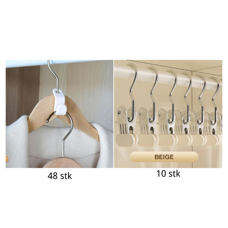 👔 50% RABATT! 🏠 Ruimtebesparende Kleerhanger Connector – Verdubbelt Opslag, Stabiel & Makkelijk te Gebruiken 🧥