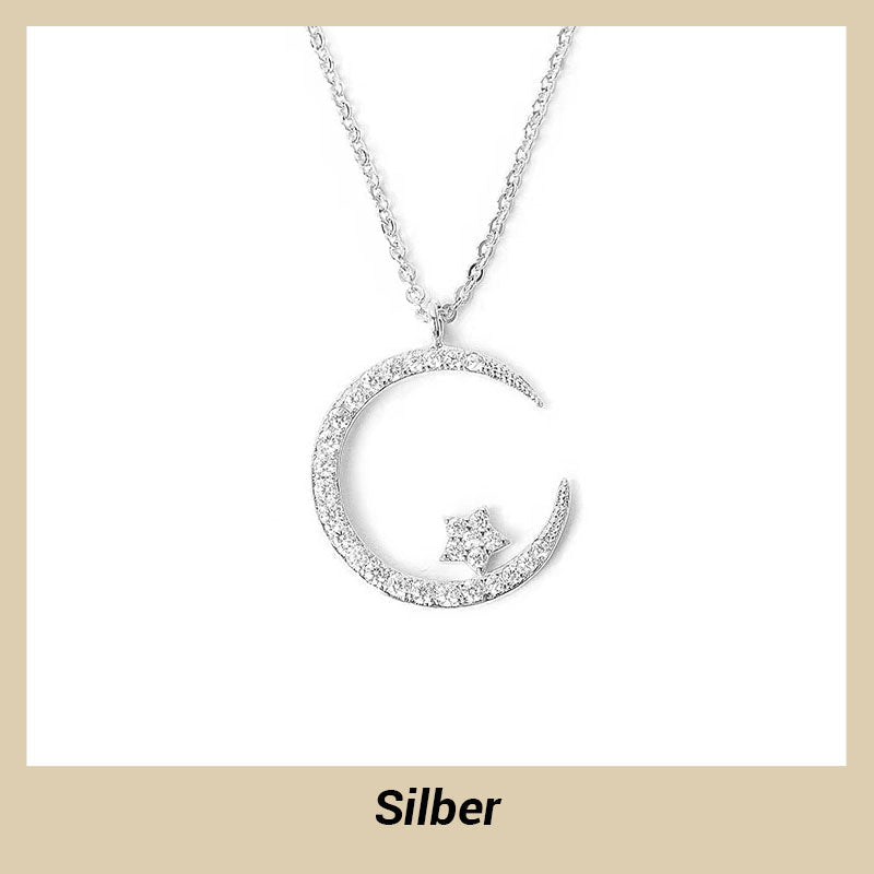 💌Heißer Verkauf zum Valentinstag🌙Bright Night: Mond-Stern-Halskette