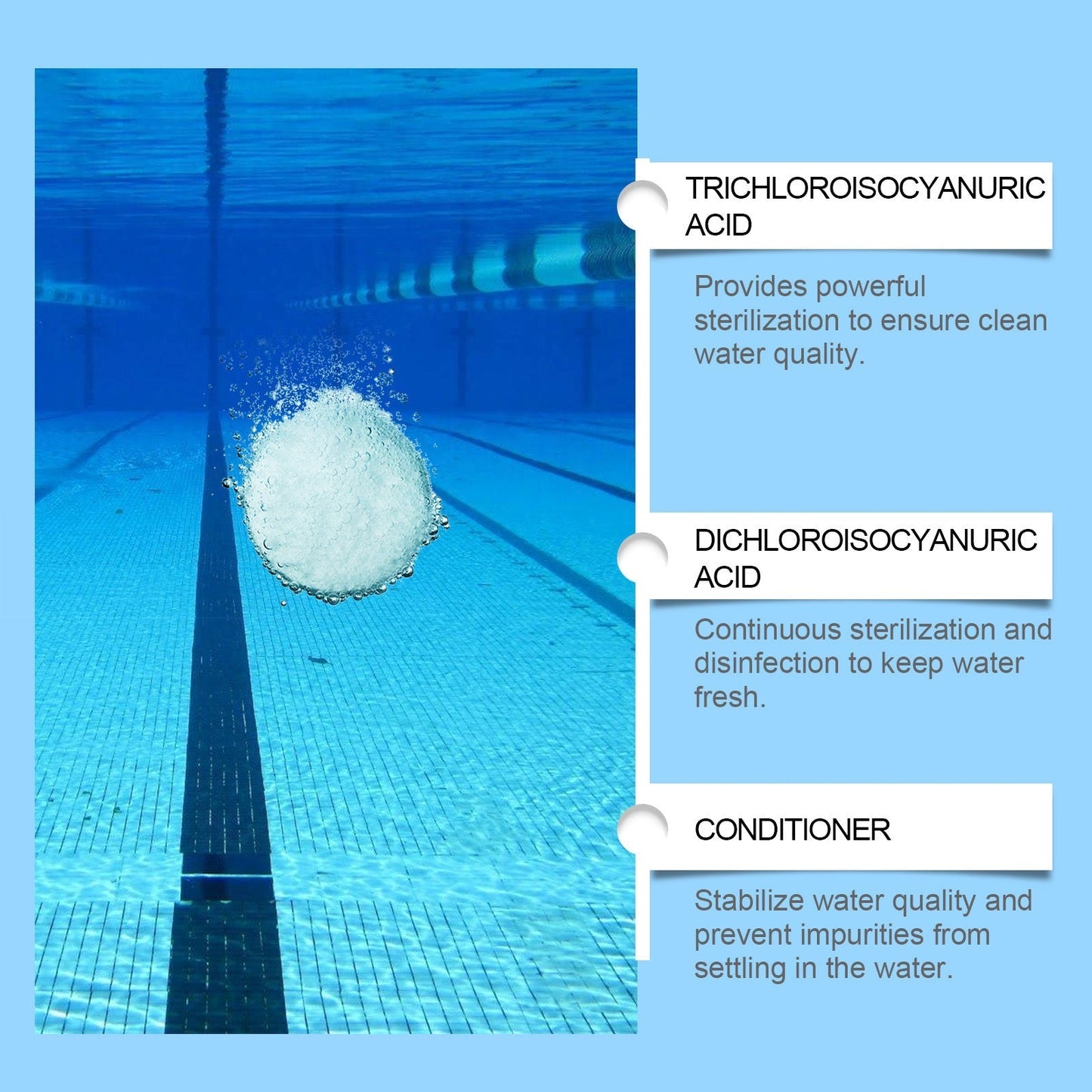 💧Pool-Reinigungstabletten für kristallklares Wasser