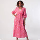 🌞Damenkleid mit V-Ausschnitt und Druck