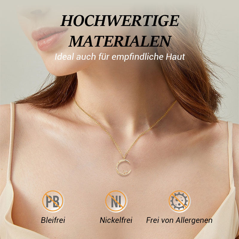 💌Heißer Verkauf zum Valentinstag🌙Bright Night: Mond-Stern-Halskette