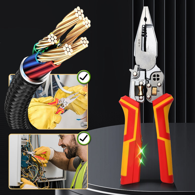 🔥Die meistverkauften Produkte 2025  50 % Rabatt💥 🧰8-in-1-Abisolierzange mit Spannungsprüfer🚀