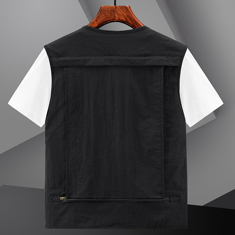 🔥Leichte, atmungsaktive Herren Outdoor Weste mit mehreren Taschen💪