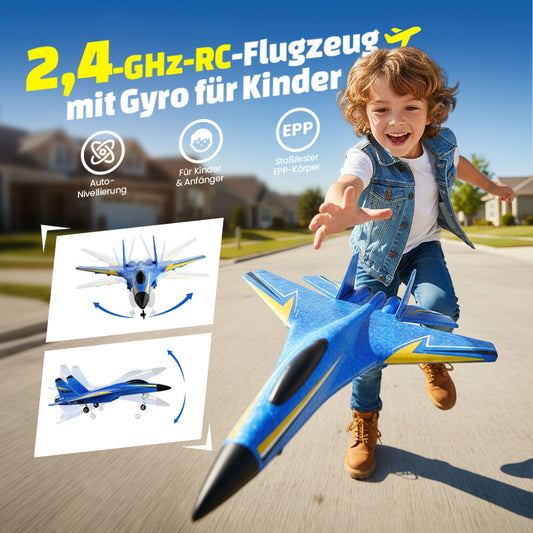 🎄Weihnachtsverkauf💕📢📢 Flash Sale: Nur noch 3 Stunden! ⏰⏰——🔥 2.4GHz RC Segelflugzeug mit Kreisel——Lieblingsspielzeug von Kindern