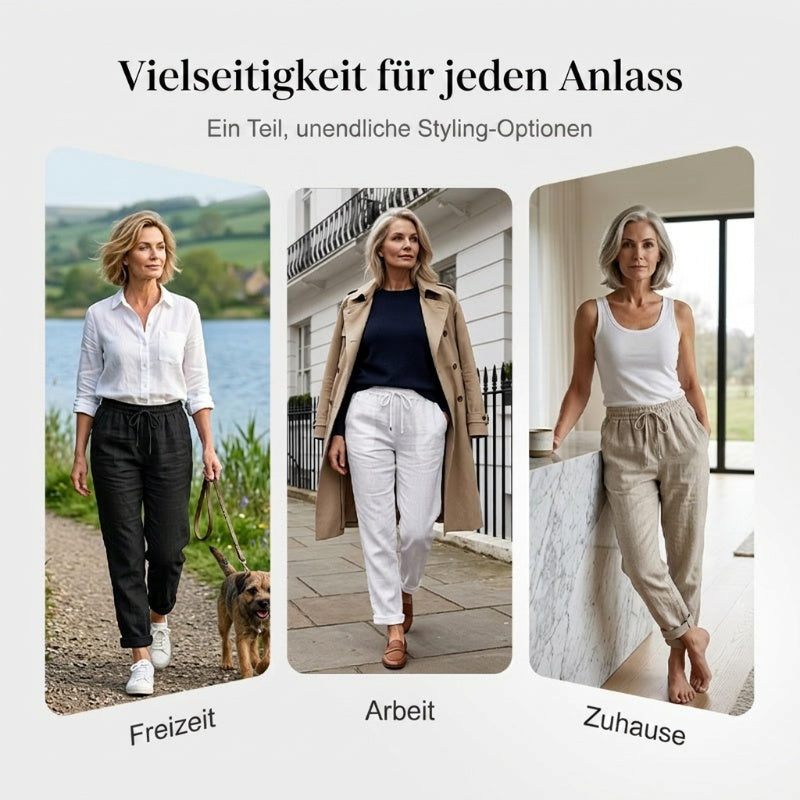 👖 50% RABATT! 🌿 Damenhose aus Baumwolle & Leinen mit Elastischem Bund – Bequem, Atmungsaktiv & Lässiger Look 🥰